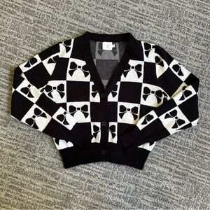 Luna Ivy  Black and White Cardigan